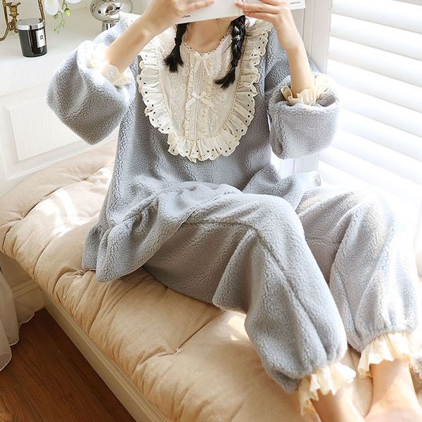 women's sleepwear winter color pajama set girl flannel pajamas for women veet warm pink purple green pyjama cute fashion ihza, Black;red
women's sleepwear winter color pajama set girl flannel pajamas for women veet warm pink purple green pyjama cute fashion ihza, Black;red