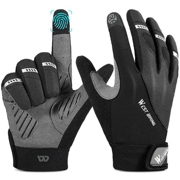 cycling gloves full finger bike outdoor touch screen non-slip road mountain bicycle, Black
cycling gloves full finger bike outdoor touch screen non-slip road mountain bicycle, Black