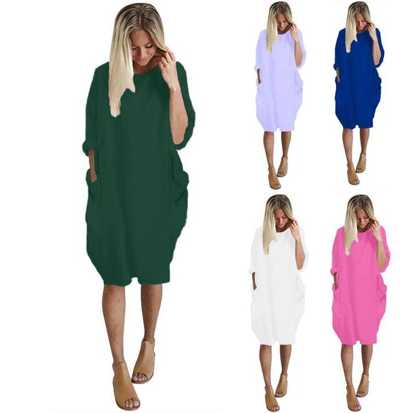 casual dresses dress for women pocket loose ladies neck long plus size clothing vestidos mujer verano 2021, Black;gray
casual dresses dress for women pocket loose ladies neck long plus size clothing vestidos mujer verano 2021, Black;gray