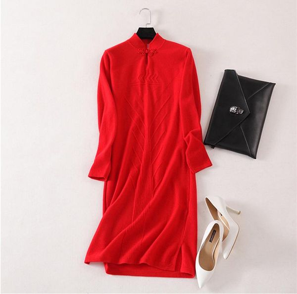women's sweaters grade 100%cashmere knit fashion cheongsams-style sweater dress full sleeve beige red grey 3solid color /l/xl, White;black
women's sweaters grade 100%cashmere knit fashion cheongsams-style sweater dress full sleeve beige red grey 3solid color /l/xl, White;black