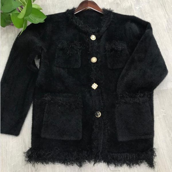 women's jackets brand design luxury mink fleece jacket women winter loose casual elegant knit cardigan black white runway clothing kn50, Black;brown
women's jackets brand design luxury mink fleece jacket women winter loose casual elegant knit cardigan black white runway clothing kn50, Black;brown