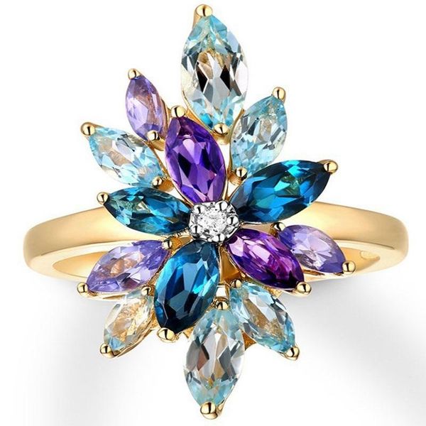 cluster rings luxury women marquise cut ring seven color crystal zircon flower petal cocktail party jewelry valentine's day gift, Golden;silver
cluster rings luxury women marquise cut ring seven color crystal zircon flower petal cocktail party jewelry valentine's day gift, Golden;silver
