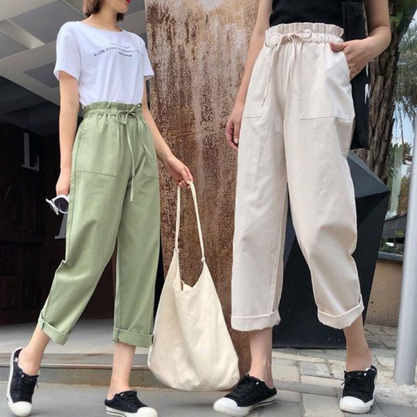 est women casual wide leg pants korean style harem loose high waist trousers women's & capris, Black;white
est women casual wide leg pants korean style harem loose high waist trousers women's & capris, Black;white