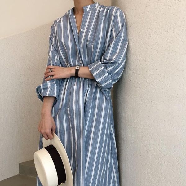 casual dresses 2021 fashion autumn european style cotton shirt dress women long sleeve summer plus size vestidos robe clothes, Black;gray
casual dresses 2021 fashion autumn european style cotton shirt dress women long sleeve summer plus size vestidos robe clothes, Black;gray