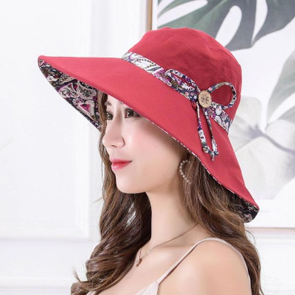 women hats summer big brim sun protection solid print inside elegant outdoor beach travel spring bucket wide, Blue;gray
women hats summer big brim sun protection solid print inside elegant outdoor beach travel spring bucket wide, Blue;gray
