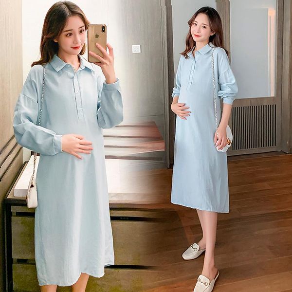 maternity dresses 6606# clothes spring autumn solid color long sleeves easy matching loose stylish dress for pregnant women mom, White
maternity dresses 6606# clothes spring autumn solid color long sleeves easy matching loose stylish dress for pregnant women mom, White