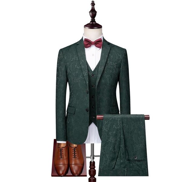 men's suits & blazers 2021 boutique fashion color single-breasted jacquard three-piece suit (coat + pants vest) groom wedding party dre, White;black
men's suits & blazers 2021 boutique fashion color single-breasted jacquard three-piece suit (coat + pants vest) groom wedding party dre, White;black