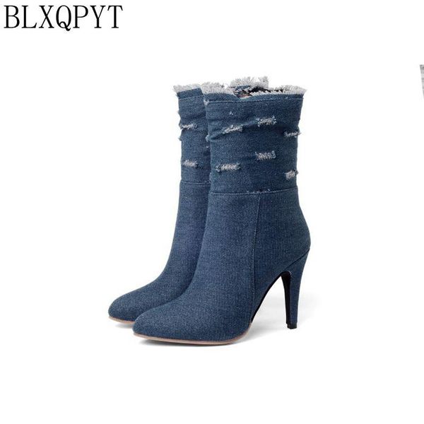boots blxqpyt plus big & small size 28-50 denim boot short pointed toe women autumn winter high heels wedding shoes woman y72, Black
boots blxqpyt plus big & small size 28-50 denim boot short pointed toe women autumn winter high heels wedding shoes woman y72, Black