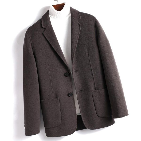 men's wool & blends autumn winter coat men double-sided woolen korean slimming suit casual kgf19006, Black
men's wool & blends autumn winter coat men double-sided woolen korean slimming suit casual kgf19006, Black