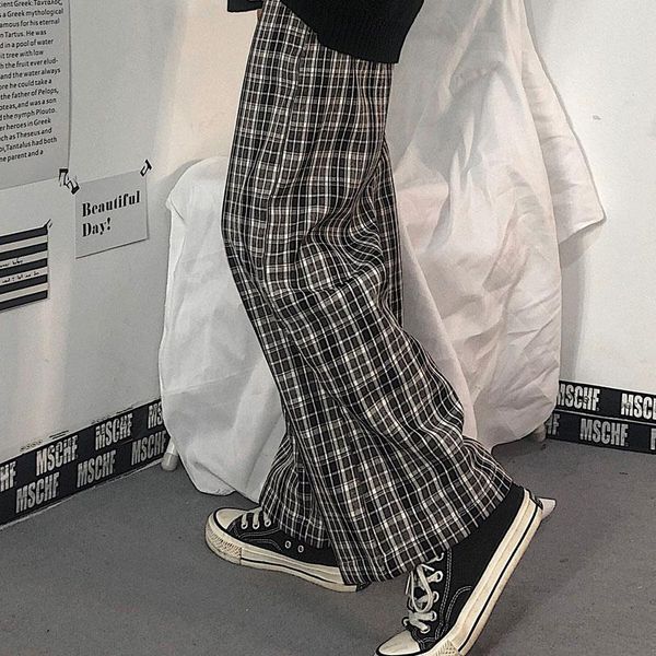vintage plaid pants elastic waist women high plus size wide leg casual female korean trousers women's & capris, Black;white
vintage plaid pants elastic waist women high plus size wide leg casual female korean trousers women's & capris, Black;white