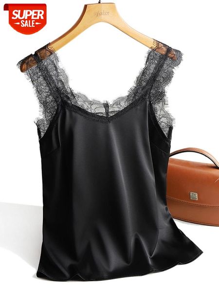 silk tank women slim sleeveless shirt basic camisole halter backless lace tank summer for women 2021 #rq0b, White 
silk tank women slim sleeveless shirt basic camisole halter backless lace tank summer for women 2021 #rq0b, White