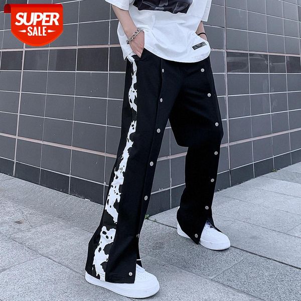 camouflage stitching breasted split casual trousers men's street flow loose straight-leg sports wide-leg pants #ur0d, Black
camouflage stitching breasted split casual trousers men's street flow loose straight-leg sports wide-leg pants #ur0d, Black
