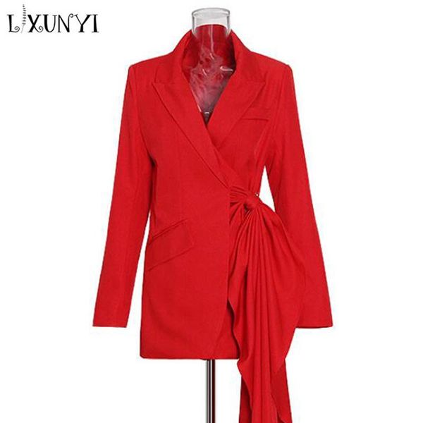 ladies blazer spring autumn fashion asymmetry elegant woman blazers lace up ruffles oversized womens coats red women's suits &, White;black
ladies blazer spring autumn fashion asymmetry elegant woman blazers lace up ruffles oversized womens coats red women's suits &, White;black