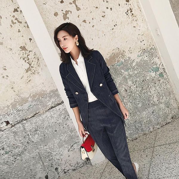 women's suits & blazers suits, slim trousers, two-piece professional casual elastic band 2021 autumn and winter style fall, White;black
women's suits & blazers suits, slim trousers, two-piece professional casual elastic band 2021 autumn and winter style fall, White;black