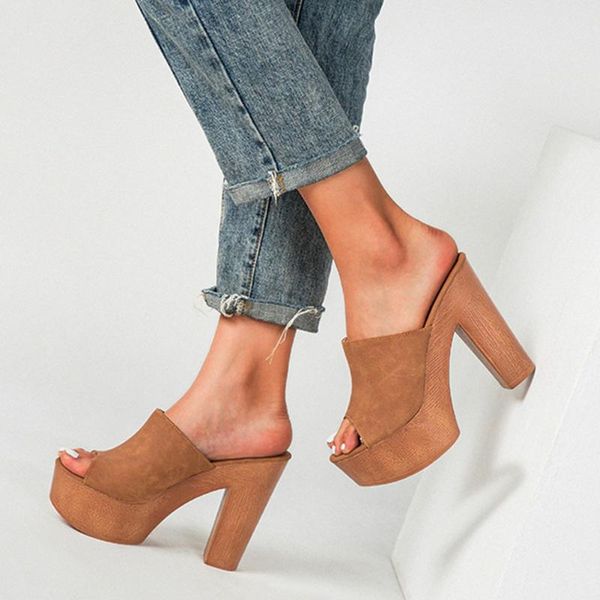 dress shoes sarairis high heels women pumps solid mules chunky platform big size 43 slipper square fashion peep toe, Black
dress shoes sarairis high heels women pumps solid mules chunky platform big size 43 slipper square fashion peep toe, Black