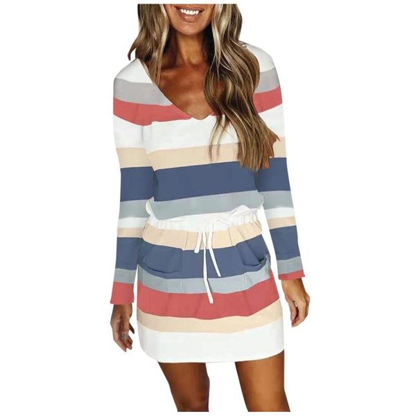 casual dresses women striped print long sleeve summer mini dress with pockets belt a-line v-neck feminino daily sundress fashoin robes, Black;gray
casual dresses women striped print long sleeve summer mini dress with pockets belt a-line v-neck feminino daily sundress fashoin robes, Black;gray