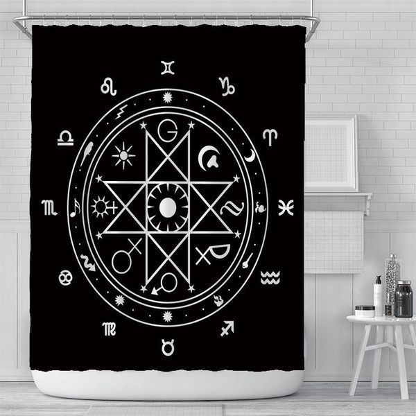 totem print shower curtain 4 piece carpet cover toilet bath mat pad set bathroom with 12 hooks drop curtains