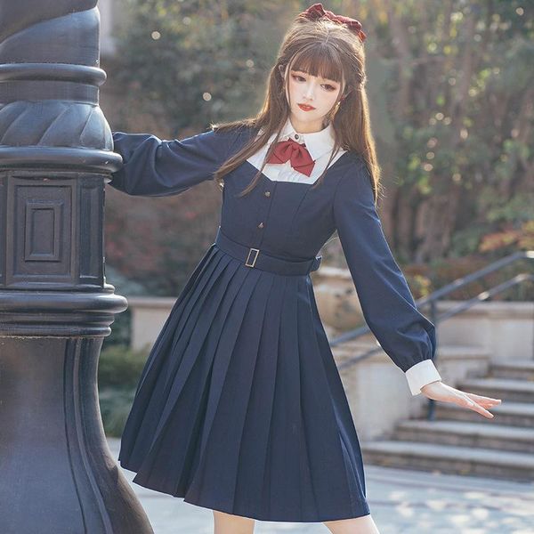 casual dresses student ~ sweet girl's jk uniform long sleeve pleated dress, Black;gray
casual dresses student ~ sweet girl's jk uniform long sleeve pleated dress, Black;gray