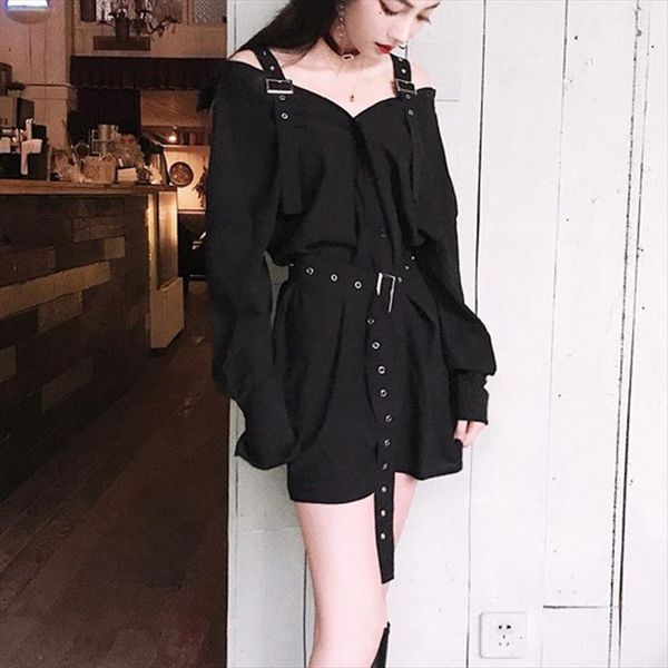 autumn punk gothic black long women blouses off shoulder fashion deep v neck full length sleeve female slim shirts, White
autumn punk gothic black long women blouses off shoulder fashion deep v neck full length sleeve female slim shirts, White