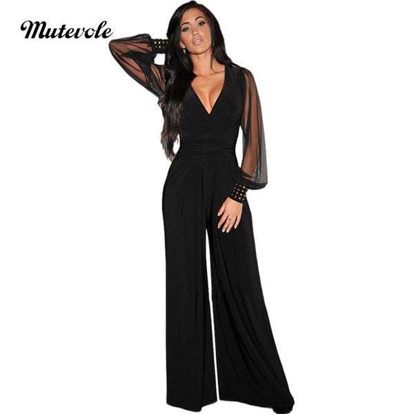 women's jumpsuits & rompers mutevole casual long sleeve deep v neck jumpsuit women black mesh patchwork loose rivet see through party, Black;white
women's jumpsuits & rompers mutevole casual long sleeve deep v neck jumpsuit women black mesh patchwork loose rivet see through party, Black;white