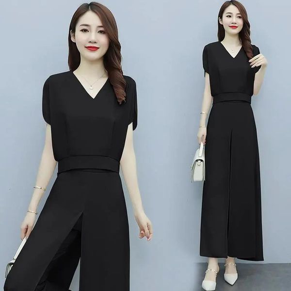 women's polos 2021 summer chiffon wide-leg pants plus size suit ladies fashion casual slim elegant shirt, White
women's polos 2021 summer chiffon wide-leg pants plus size suit ladies fashion casual slim elegant shirt, White