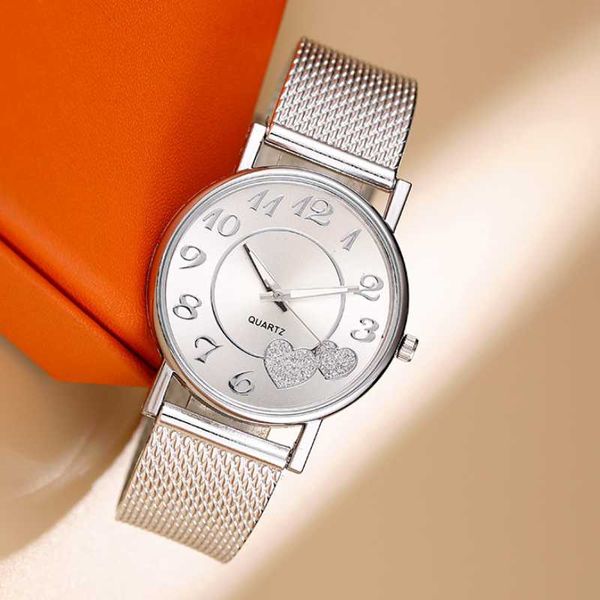 wristwatches fashion women watches ladies watch silver heart dial silicone mesh belt wrist montre femme women's clocks mujer relogios, Slivery;brown
wristwatches fashion women watches ladies watch silver heart dial silicone mesh belt wrist montre femme women's clocks mujer relogios, Slivery;brown