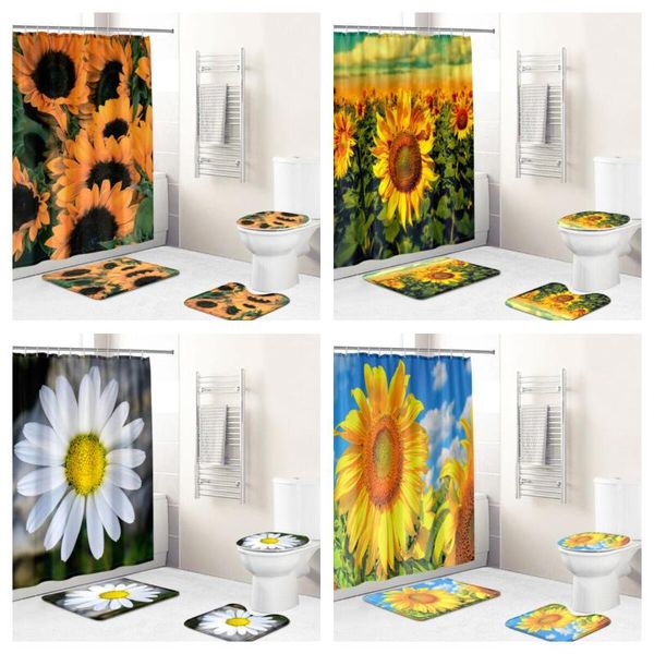 3drealistic plant beauty sunflower waterproof fabric bathroom curtain shower cover non slip carpet toilet bath mat accessory set
3drealistic plant beauty sunflower waterproof fabric bathroom curtain shower cover non slip carpet toilet bath mat accessory set