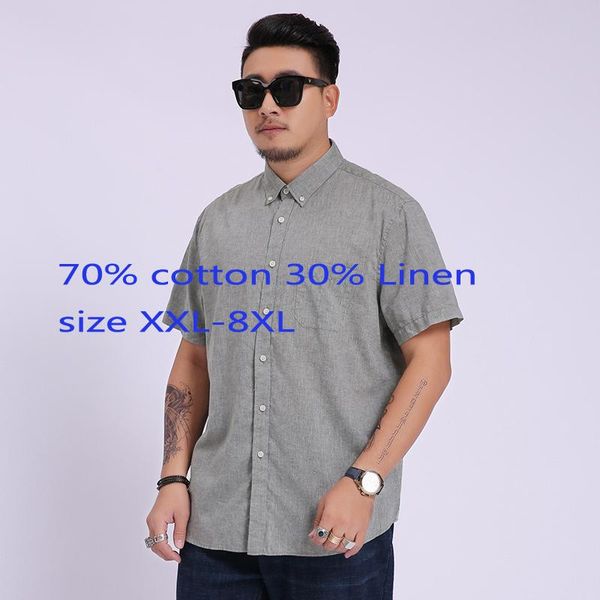 arrival fashion super large short sleeved loose male casual shirts single breasted 70% cotton 30% linen plus size 2xl-7xl8xl men's, White;black
arrival fashion super large short sleeved loose male casual shirts single breasted 70% cotton 30% linen plus size 2xl-7xl8xl men's, White;black