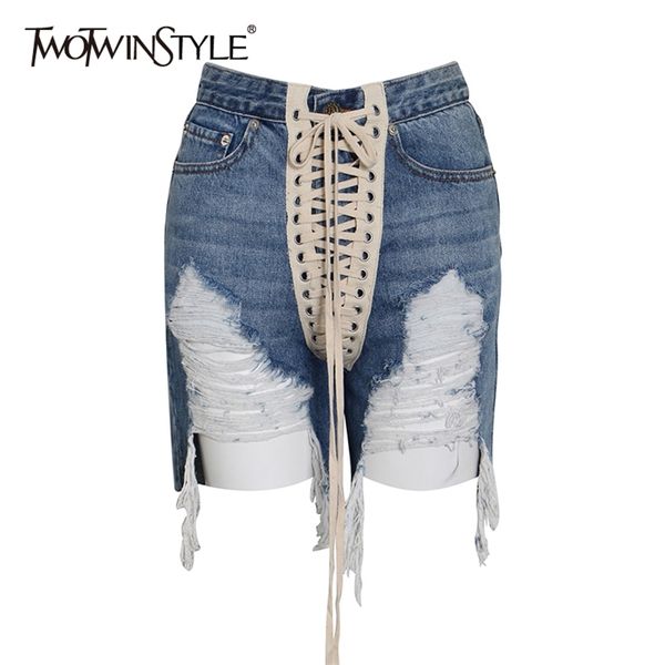 patchwork cross strap denim women's shorts high waist hole tassel streetwear female summer fashion 210521, White;black
patchwork cross strap denim women's shorts high waist hole tassel streetwear female summer fashion 210521, White;black