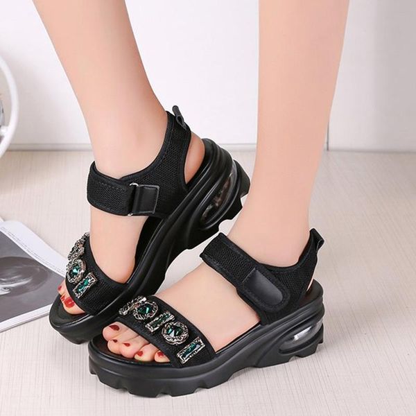 dress shoes rimocy luxury rhinestone wedges heels sandals for women casual ankle strap platform woman summer sandalias mujer 2021, Black
dress shoes rimocy luxury rhinestone wedges heels sandals for women casual ankle strap platform woman summer sandalias mujer 2021, Black
