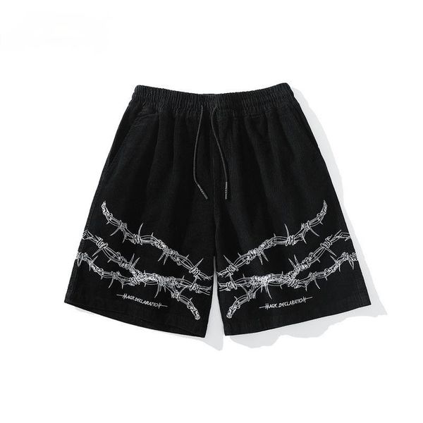 men's shorts wear high street hip-hop embroidery black personality gothic tide knee length pants for men qulity 2021, White;black
men's shorts wear high street hip-hop embroidery black personality gothic tide knee length pants for men qulity 2021, White;black