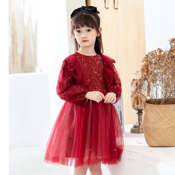 girl's dresses flower girls princess ruffles dress autumn 2021 cake mesh tutu vestidos infantil girl outfits for 3 4 5 6 7 8 years, Red;yellow
girl's dresses flower girls princess ruffles dress autumn 2021 cake mesh tutu vestidos infantil girl outfits for 3 4 5 6 7 8 years, Red;yellow