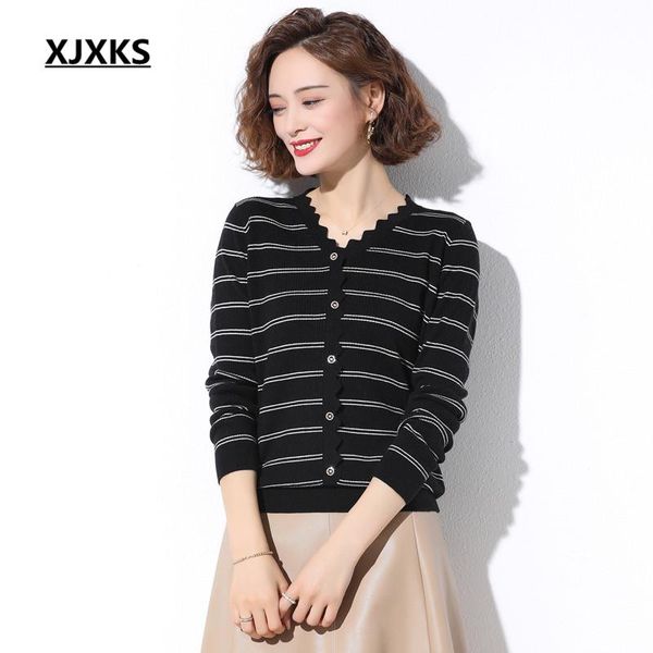 women's sweaters xjxks fashion v-neck women sweater 2021 fall comfortable casual wool knit that pullover, White;black
women's sweaters xjxks fashion v-neck women sweater 2021 fall comfortable casual wool knit that pullover, White;black