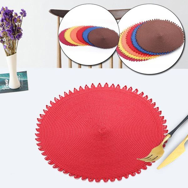 mats & pads 1pcs 38cm round woven placemat table mat heat resistant anti-skid bowl drink cup pad mug coasters for home party decor
mats & pads 1pcs 38cm round woven placemat table mat heat resistant anti-skid bowl drink cup pad mug coasters for home party decor