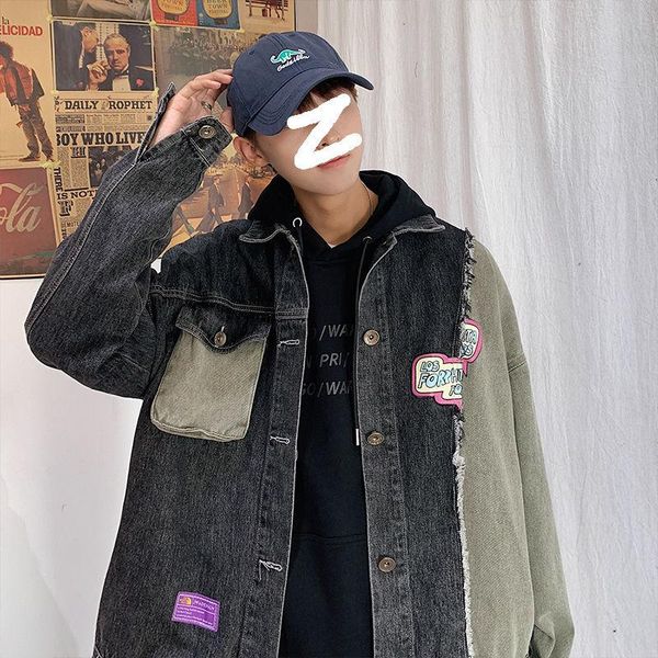 men's jackets 2021 winter stitching loose work outerwear bomber denim jacket fashion casual cowboy coats streetwear clothes m-5xl, Black;brown
men's jackets 2021 winter stitching loose work outerwear bomber denim jacket fashion casual cowboy coats streetwear clothes m-5xl, Black;brown