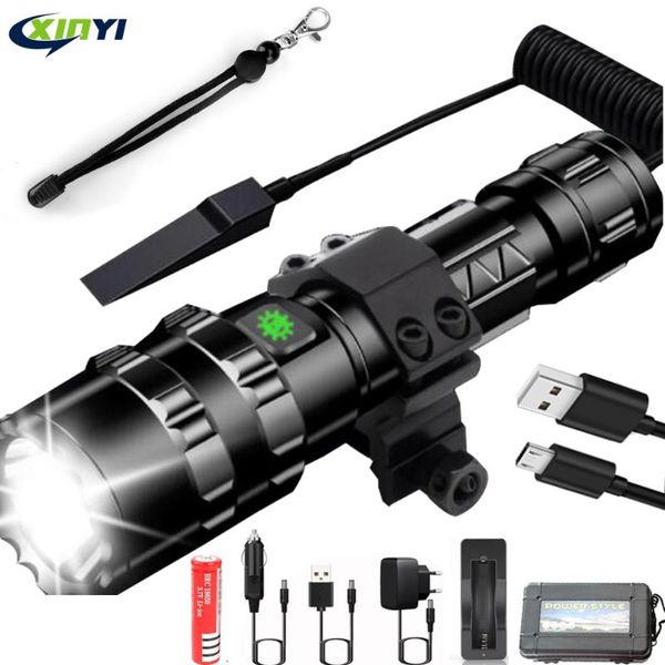 60000lums tactical led ultra bright l2 hunting light usb rechargeable waterproof torch 5 modes by 1*18650 flashlights torches
60000lums tactical led ultra bright l2 hunting light usb rechargeable waterproof torch 5 modes by 1*18650 flashlights torches