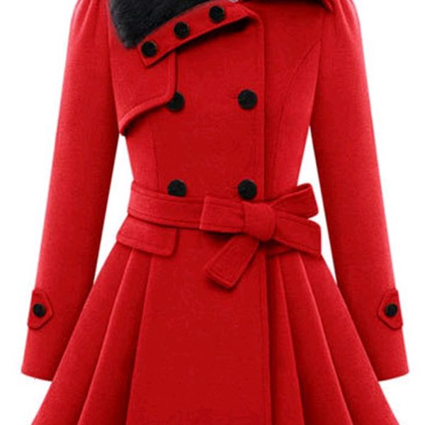 women's wool & blends kmetram winter coat woolen female korean long trench s and jackets fur collar warm jacket plus size my4293, Black
women's wool & blends kmetram winter coat woolen female korean long trench s and jackets fur collar warm jacket plus size my4293, Black
