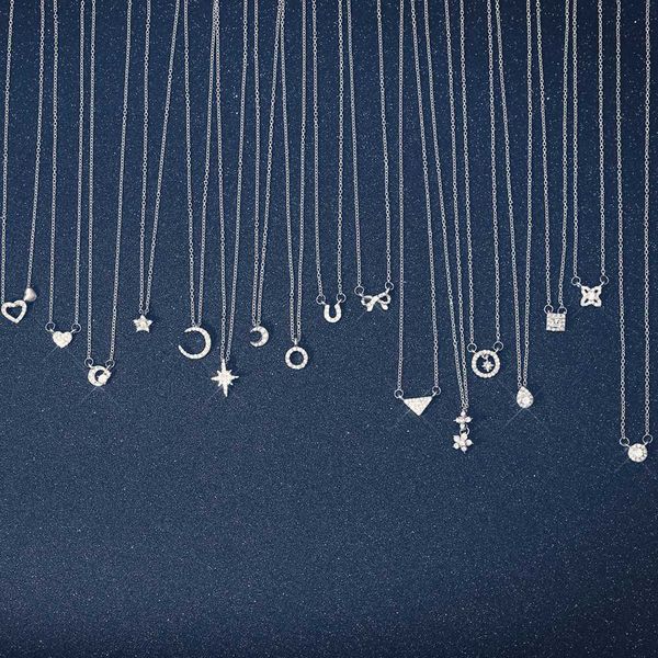star paper card necklace series a variety of diamond inlaid pendant collarbone chain women's personality dogeared jewelry wholesale, Silver
star paper card necklace series a variety of diamond inlaid pendant collarbone chain women's personality dogeared jewelry wholesale, Silver