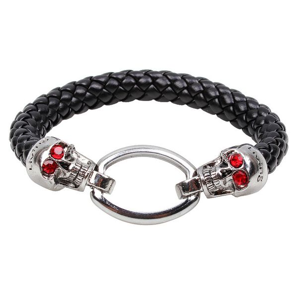 popular jewelry alloy skeleton diamond hand decoration fashion woven leather bracelet, Golden;silver
popular jewelry alloy skeleton diamond hand decoration fashion woven leather bracelet, Golden;silver