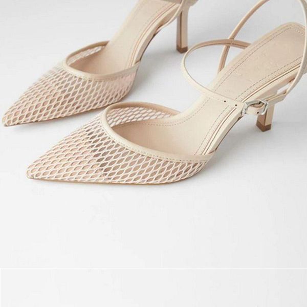 women's shoes fine heel sandals pointed toe mesh slingback for women party summer, Black
women's shoes fine heel sandals pointed toe mesh slingback for women party summer, Black