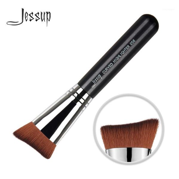 jessup curved highlighter face single makeup brush 1pc professional fiber hair wooden handle black-silver beauty tool 0561
jessup curved highlighter face single makeup brush 1pc professional fiber hair wooden handle black-silver beauty tool 0561