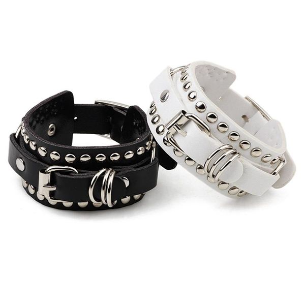 black gold punk style design genuine leather bracelet male rivet bracelets for men steel birthday gift charm, Golden;silver
black gold punk style design genuine leather bracelet male rivet bracelets for men steel birthday gift charm, Golden;silver