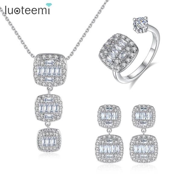 earrings & necklace luoteemi sets for women cubic zirconia wedding set bridesmaid jewelry fashion ladies, Silver
earrings & necklace luoteemi sets for women cubic zirconia wedding set bridesmaid jewelry fashion ladies, Silver