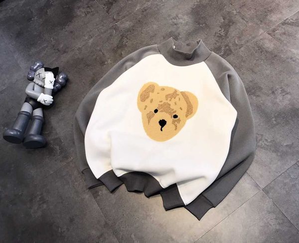 fashion fleece hoodies star's same korean version big head bear towel embroidery half high collar loose raglan sleeve men's and wo, Black
fashion fleece hoodies star's same korean version big head bear towel embroidery half high collar loose raglan sleeve men's and wo, Black