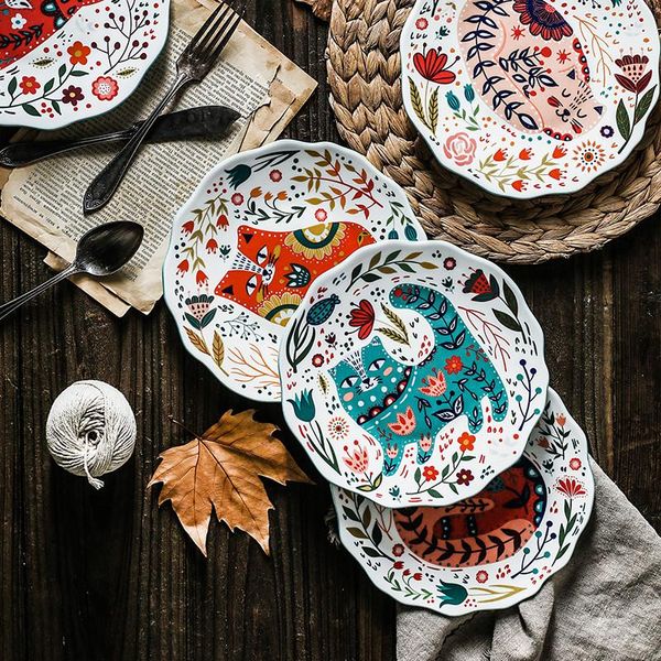 dishes & plates 8 inch nordic creative cartoon hand painted cat plate ceramic tableware under glazed dessert dish microwave snack steak
dishes & plates 8 inch nordic creative cartoon hand painted cat plate ceramic tableware under glazed dessert dish microwave snack steak