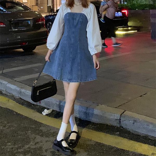 casual dresses women's japanese harajuku vintage puff sleeve high waist skinny denim dress female korean kawaii clothing for women, Black;gray
casual dresses women's japanese harajuku vintage puff sleeve high waist skinny denim dress female korean kawaii clothing for women, Black;gray