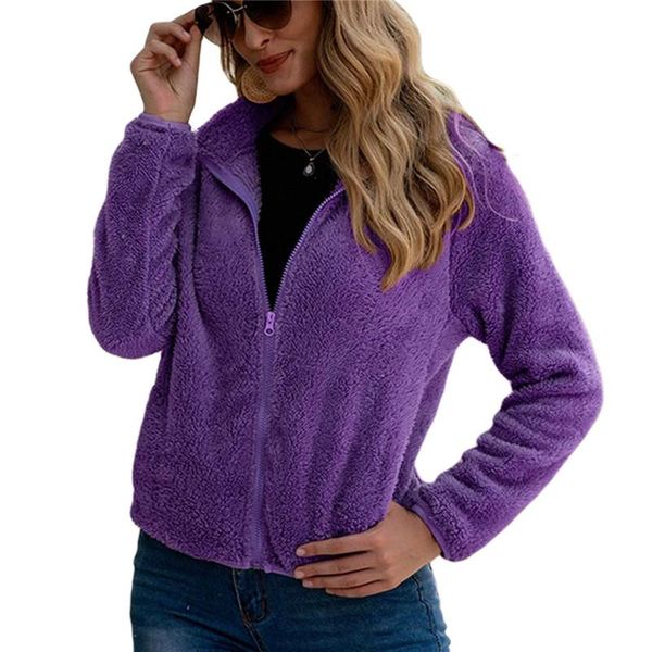 hirigin autumn spring women long sleeve plush zipper jacket 2021 fashion solid color coat casual street home women's jackets, Black;brown
hirigin autumn spring women long sleeve plush zipper jacket 2021 fashion solid color coat casual street home women's jackets, Black;brown
