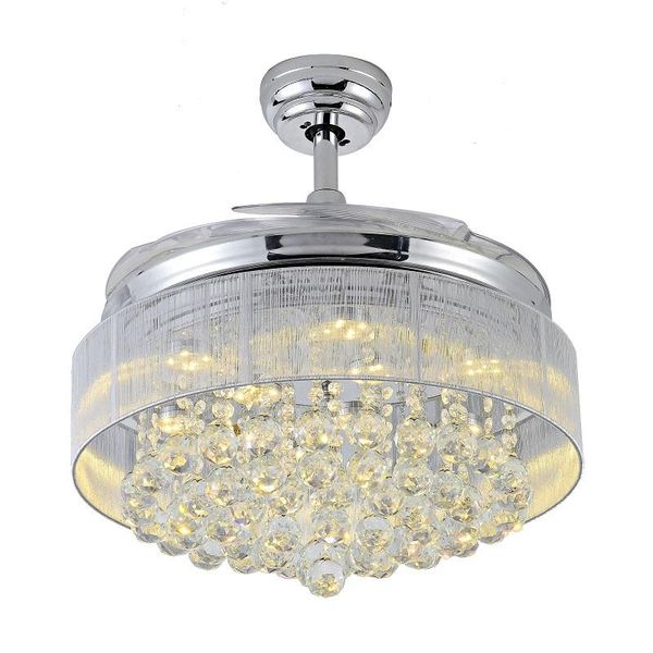 electric fans 100% crystal ceiling fan decorative silver body retractable blades light living room led dining
electric fans 100% crystal ceiling fan decorative silver body retractable blades light living room led dining