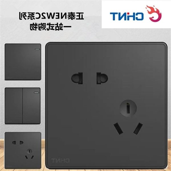 chint 2c86 deep space gray black high end household concealed frameless inclined five hole large panel switch socket package
chint 2c86 deep space gray black high end household concealed frameless inclined five hole large panel switch socket package