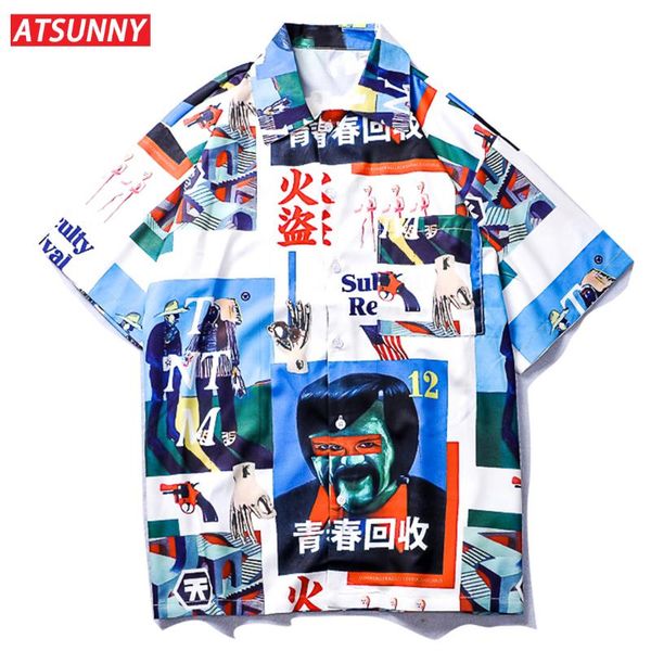 stitching style print short sleeve shirt hiphop streetwear casual man summer fashion hawaiian shirts men's, White;black
stitching style print short sleeve shirt hiphop streetwear casual man summer fashion hawaiian shirts men's, White;black